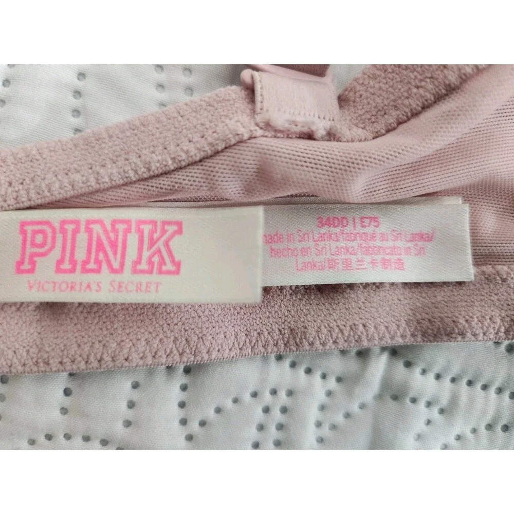 PINK VICTORIA'S Secret Bra 34DD Pink Floralwear wear everywhere Lightly Lined